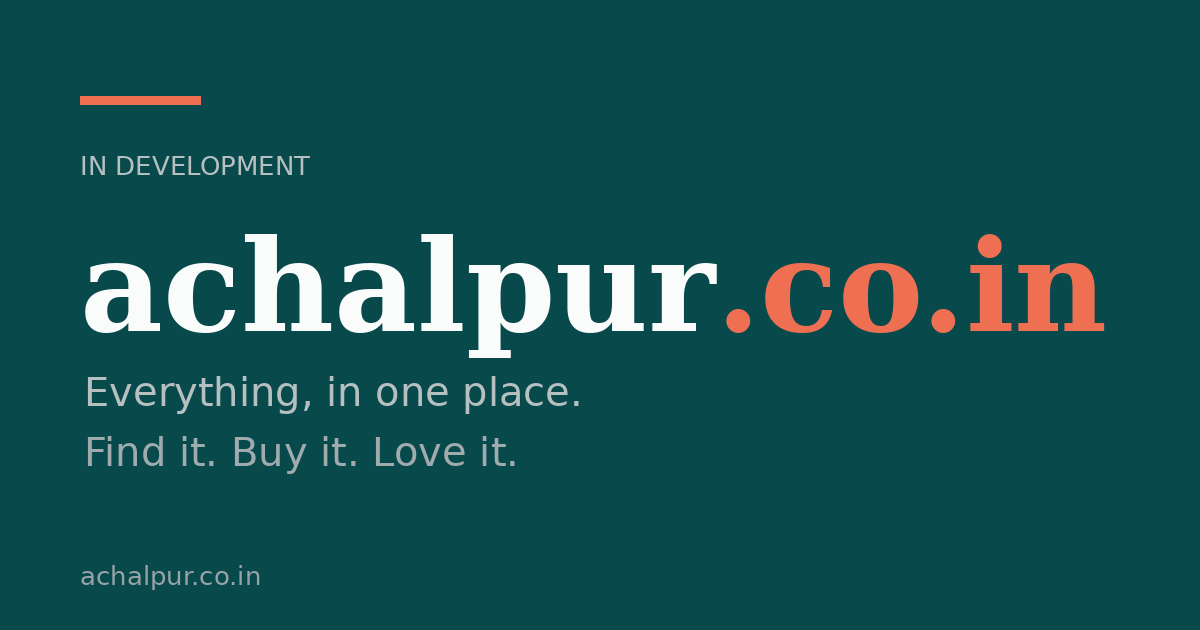 Link preview image for achalpur.co.in